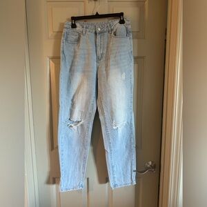 SHEIN Light Blue Boyfriend Jeans